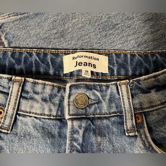 Reformation High Rise Bootcut Jeans in Blue - Picture 1 of 7